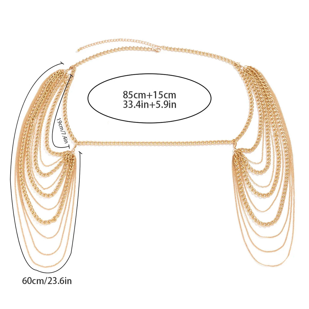 Bijou d'Épaule Femme - Clavicule & Chaîne Épaules or