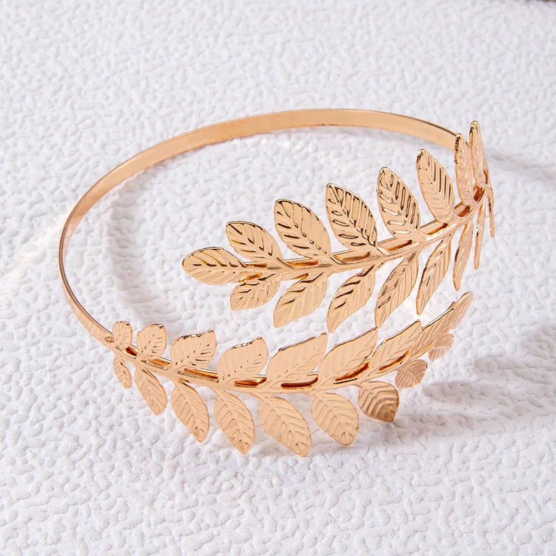 Bijou de Biceps Femme Laurier - Bracelet de Bras et Ornement Chaîne de Haut de Bras