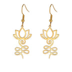 Σκουλαρίκι Βουδιστικό Λουλούδι Λωτού χρυσό