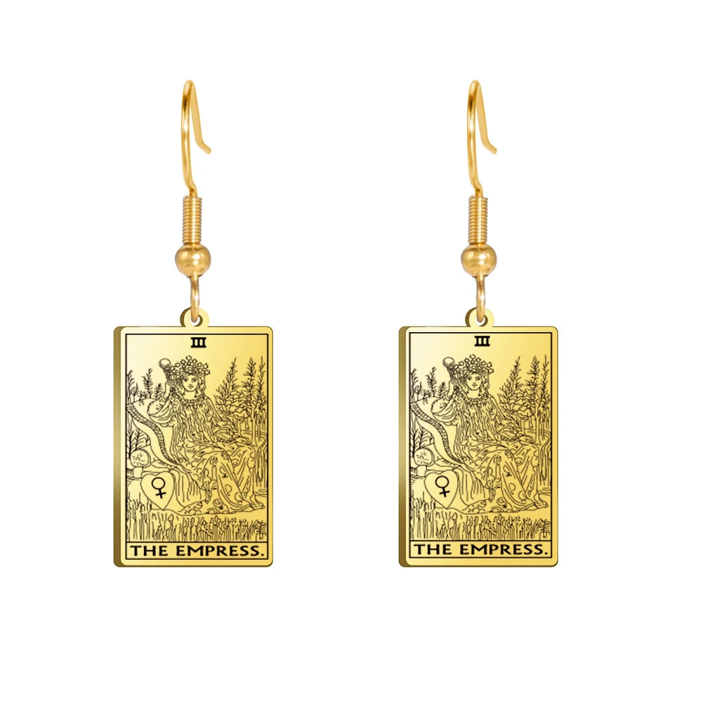 Boucles d'oreilles carte de tarot