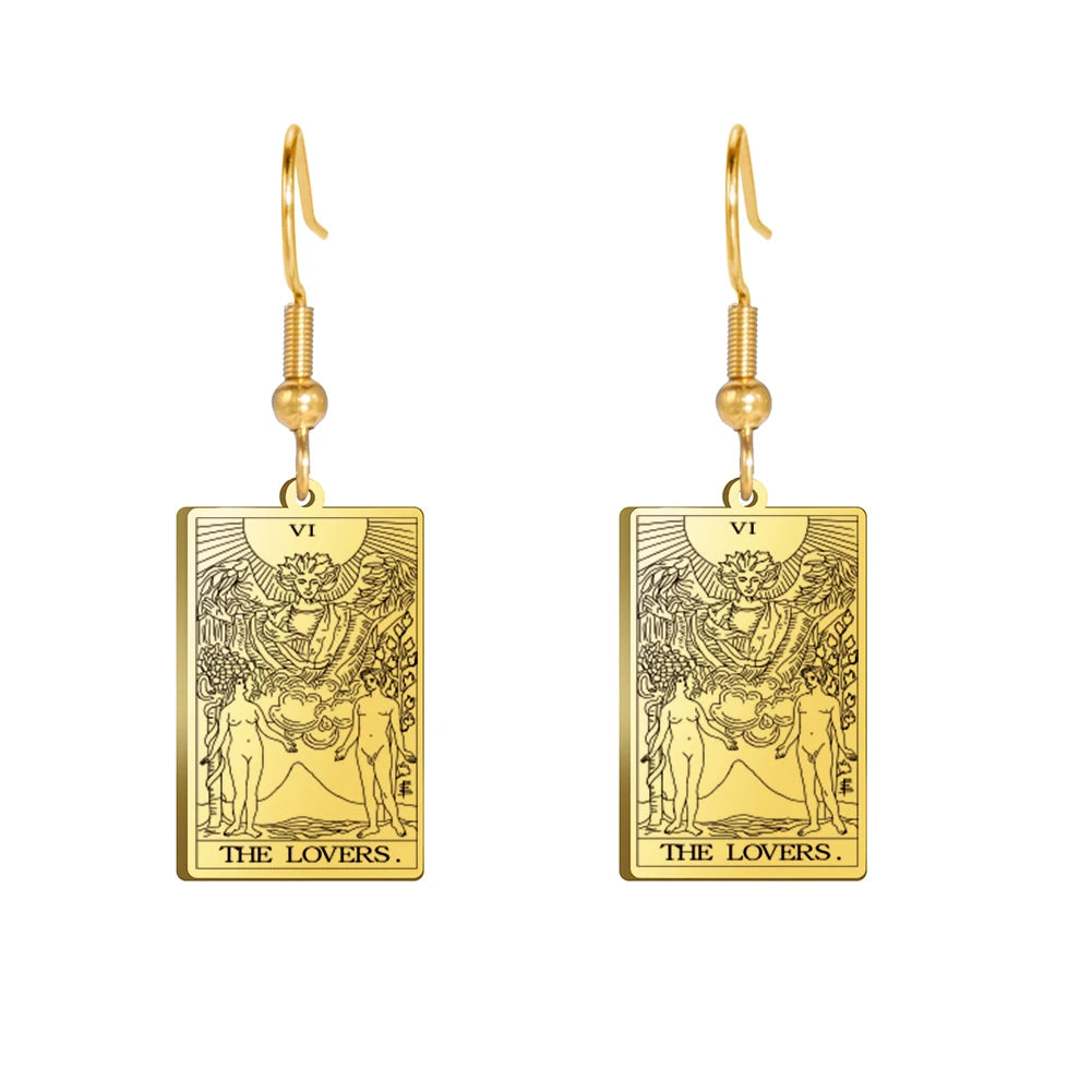 Boucles d'oreilles carte de tarot