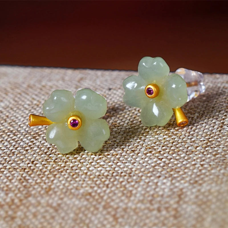 Σκουλαρίκια καρφάκια με τετράφυλλο τριφύλλι