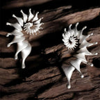 Σκουλαρίκια καρφίτσα με σχέδιο κοχύλι