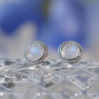 Σκουλαρίκια Καρφάκια Γυναικεία με Πέτρα του Φεγγαριού