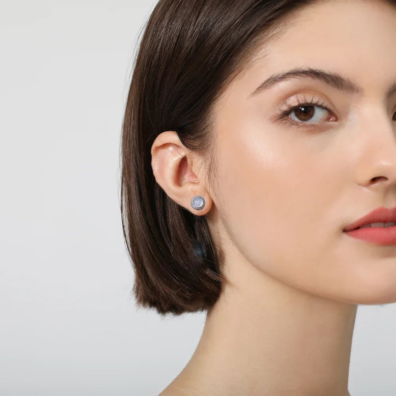 Σκουλαρίκια Καρφάκια Γυναικεία με Πέτρα του Φεγγαριού