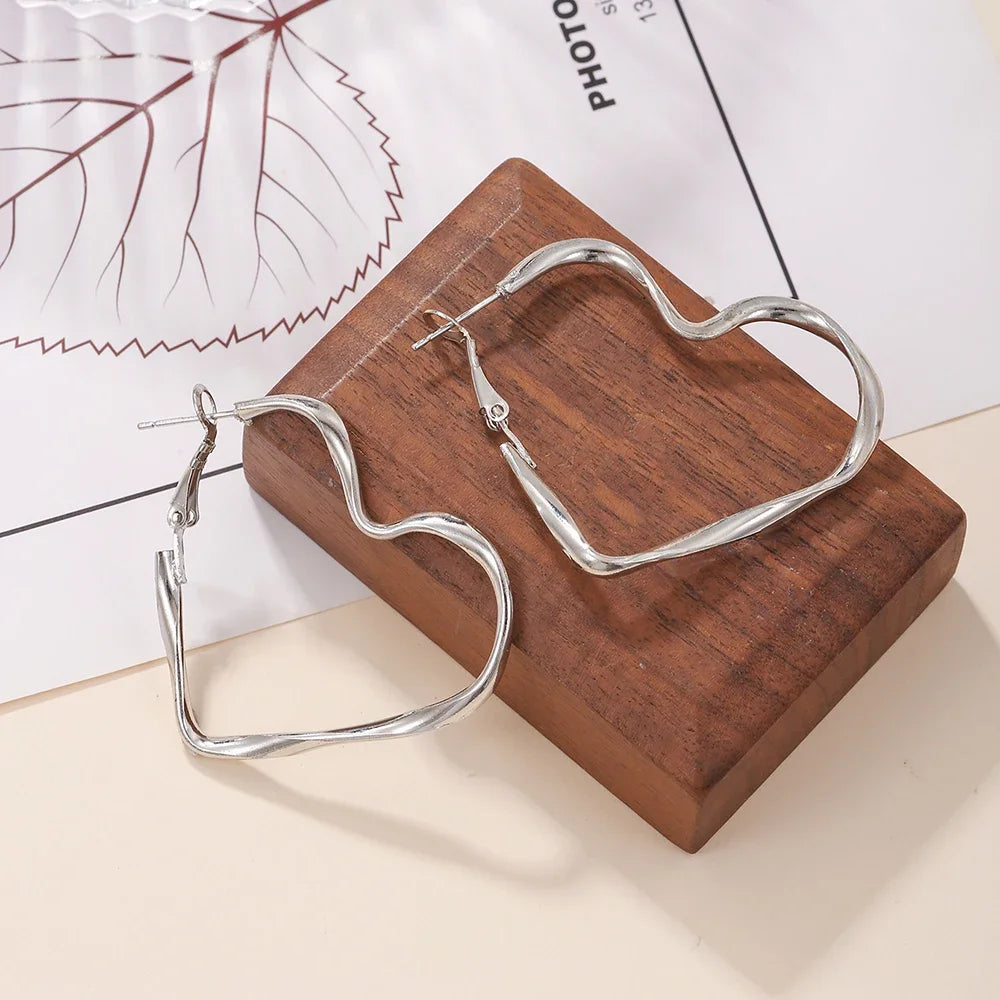 Σκουλαρίκια Καρφίτσα Μεγάλη Καρδιά