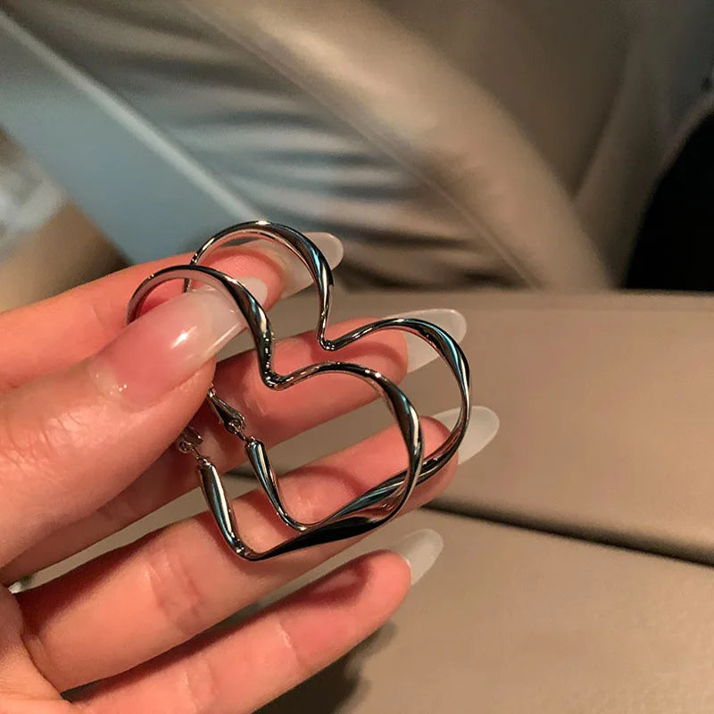 Σκουλαρίκια Καρφίτσα Μεγάλη Καρδιά