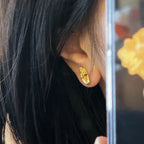 Σκουλαρίκια Καρφάκια Χέρι του Βούδα χρυσό