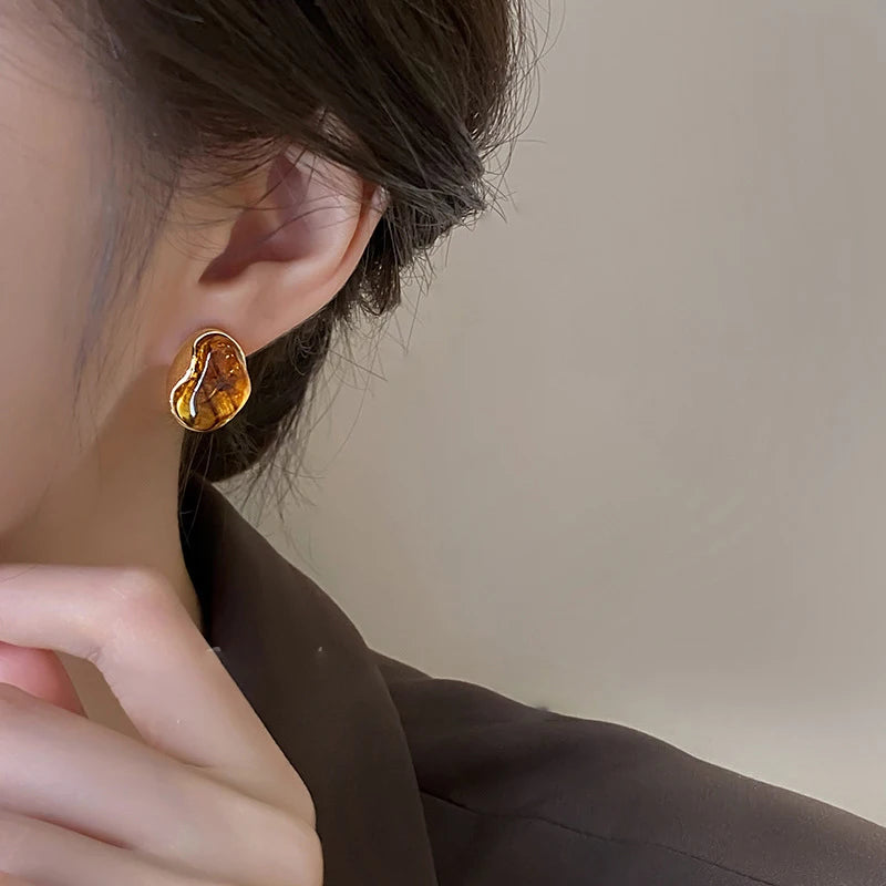 Σκουλαρίκια Καρφάκια Μάτι της Τίγρης για Προστασία Γυναικεία