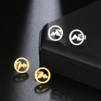 Σκουλαρίκια Καρφάκια Στρογγυλά Βουνά για Γυναίκα ή Άνδρα χρυσά