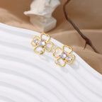 Σκουλαρίκια Καρφάκια Τετράφυλλο Τριφύλλι Φέρνει Τύχη