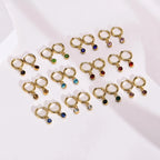 Σκουλαρίκια Κρίκοι με Ζιργκόν Πέτρα Γέννησης