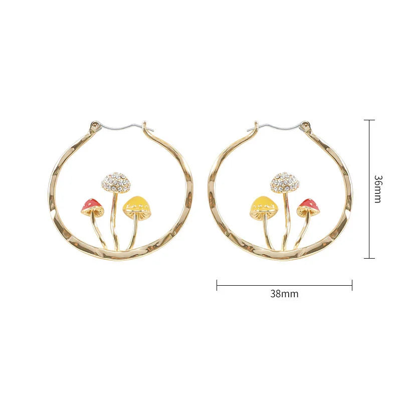 Σκουλαρίκια κρίκοι μανιτάρια