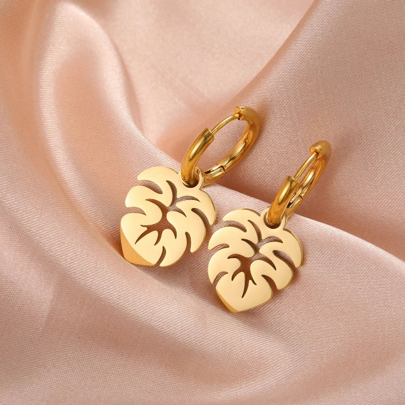 Σκουλαρίκια Κρίκοι Φύλλο Φοίνικα