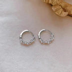 Σκουλαρίκια Κρίκοι για Γυναίκες με Ασημένιες Πέρλες