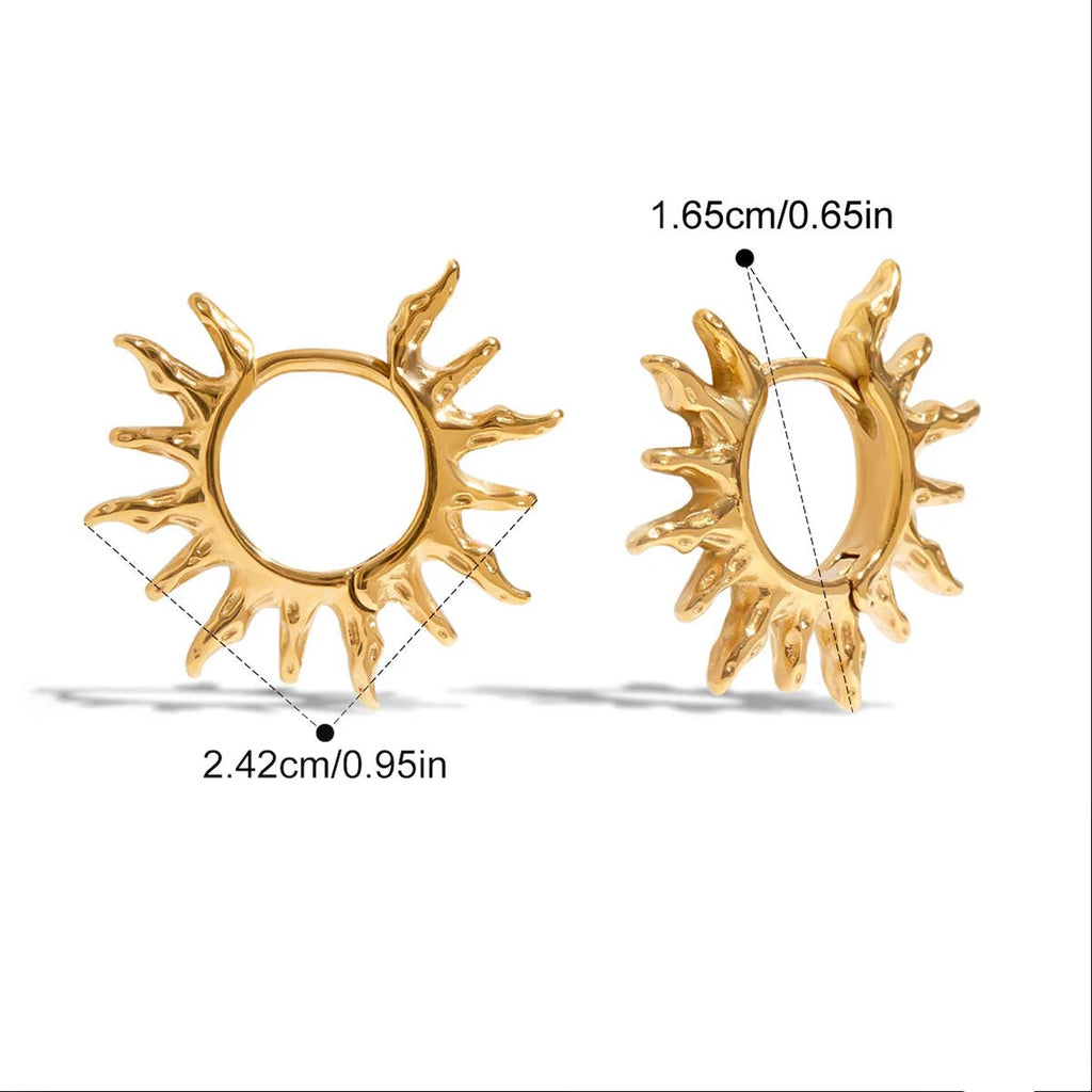 Σκουλαρίκια Κρίκοι Ήλιος
