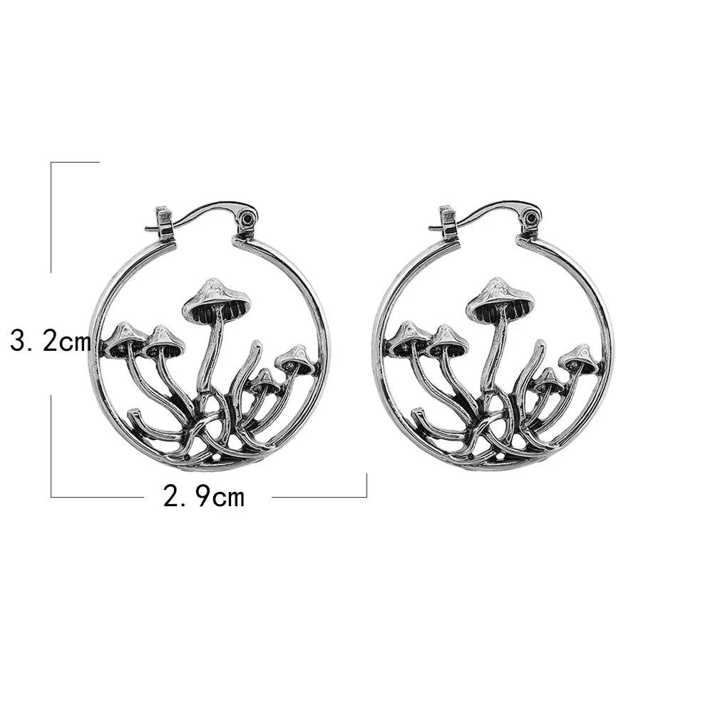 Σκουλαρίκια Κρίκοι Vintage Μανιτάρια