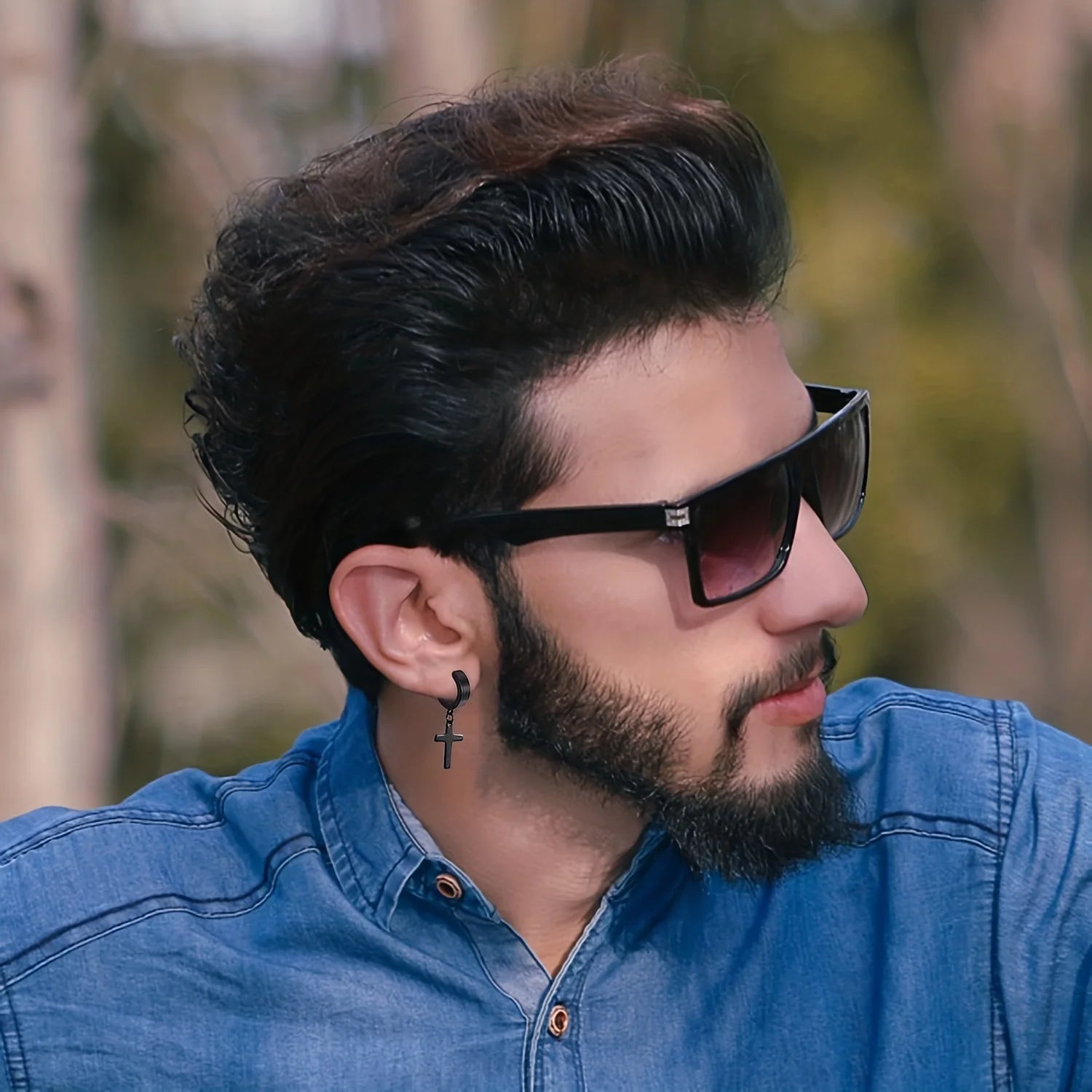 Σκουλαρίκια Σταυρός Άνδρας Γυναίκα 