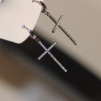 Σκουλαρίκια Σταυρός Ζιργκόν Κρίκος 