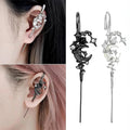 Каффы для ушей «Ear Cuff» с полумесяцем и звёздами, чёрные