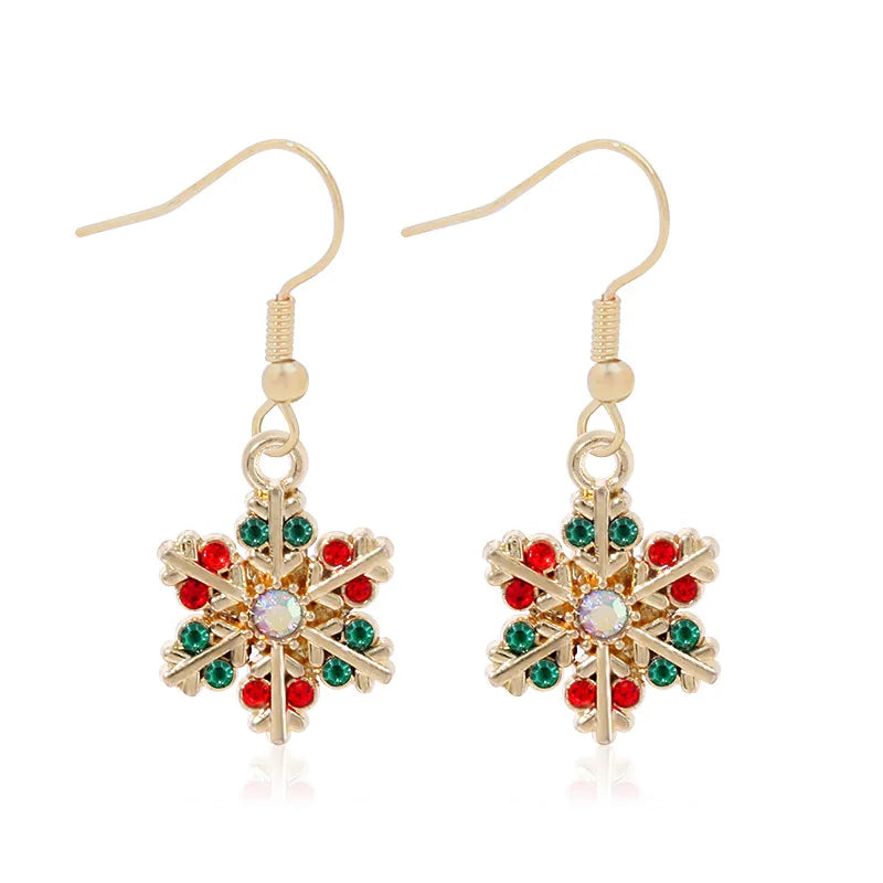 Κρεμαστά Σκουλαρίκια Νιφάδα Χιονιού με Ζιργκόν για Γυναίκες στυλ 3