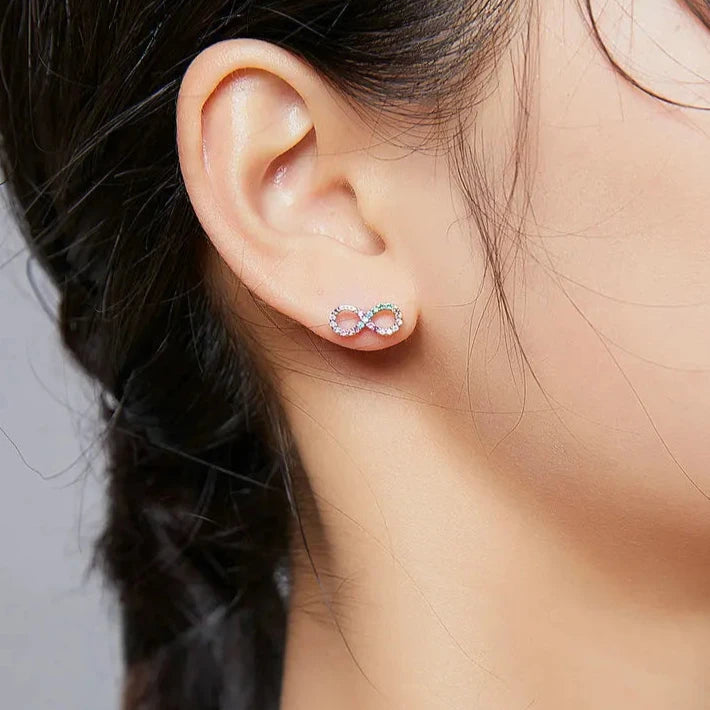 Σκουλαρίκια Άπειρο Πολύχρωμα