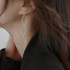 Μακριά Σκουλαρίκια Από Ασήμι Ή Χρυσό ασήμι