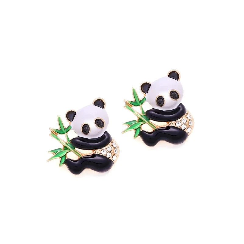 Σκουλαρίκια Bamboo Panda