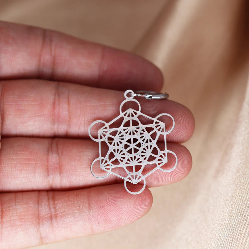 Σκουλαρίκια Κρεμαστά Ασημένια Μετατρον Κύβος