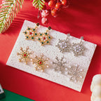 Κρεμαστά Σκουλαρίκια με Νιφάδα Χιονιού