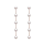 Κρεμαστά Σκουλαρίκια με Λευκές Πέρλες