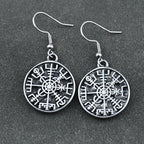 Σκουλαρίκια Κρεμαστά Πυξίδα Vegvisir Βίκινγκ