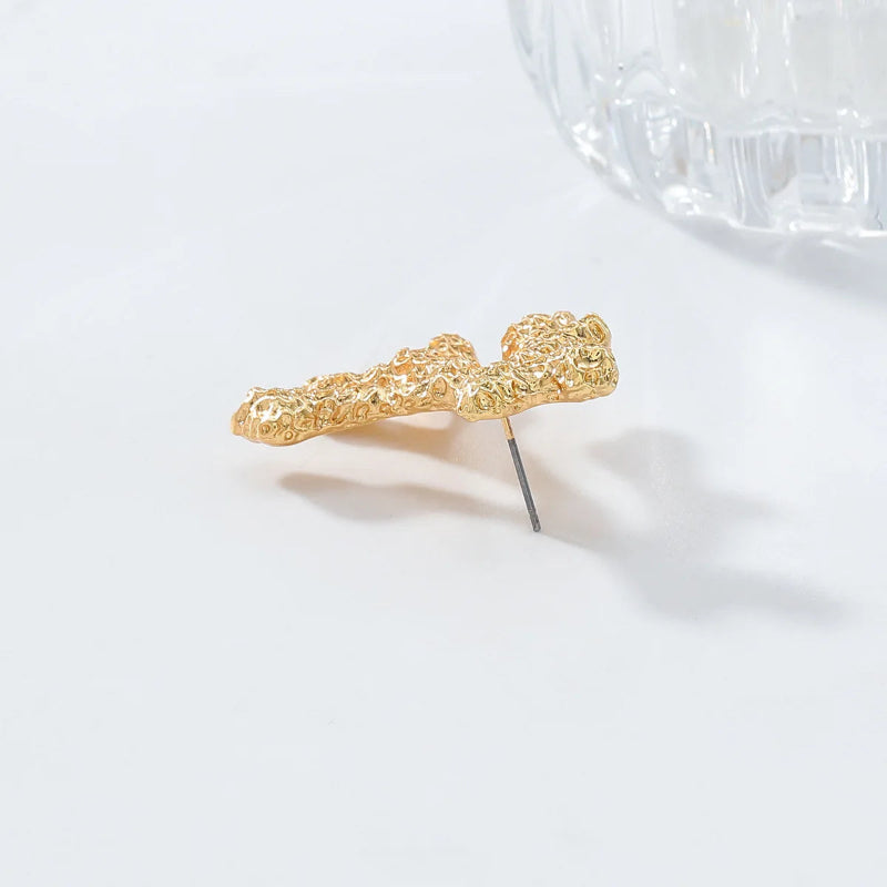 Boucles d'Oreilles Pendantes Corail Doré ou Argenté or