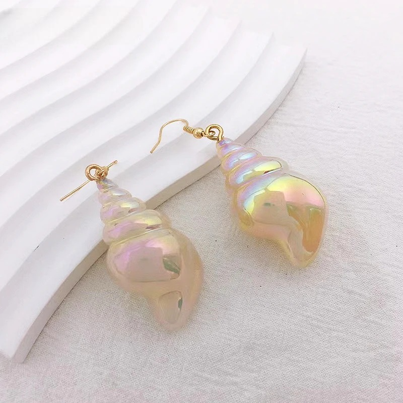 Κρεμαστά Σκουλαρίκια με Μητρικό Μαργαριτάρι Κοχύλι Σαλιγκάρι