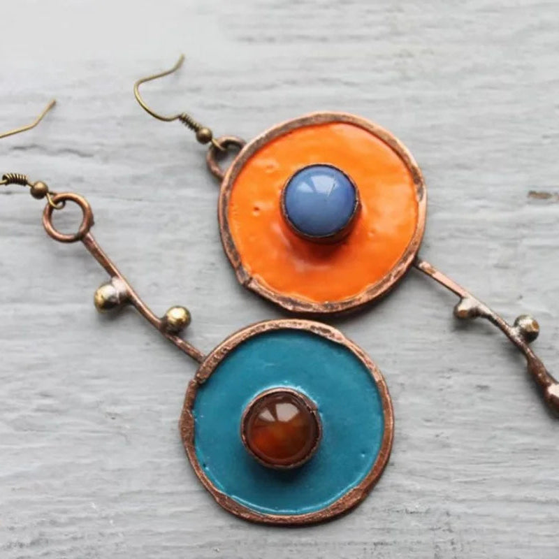 Boucles d'Oreilles Pendantes Ethniques Atypiques