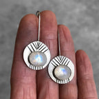 Σκουλαρίκια Κρεμαστά Εθνοτικά με Πέτρα του Φεγγαριού