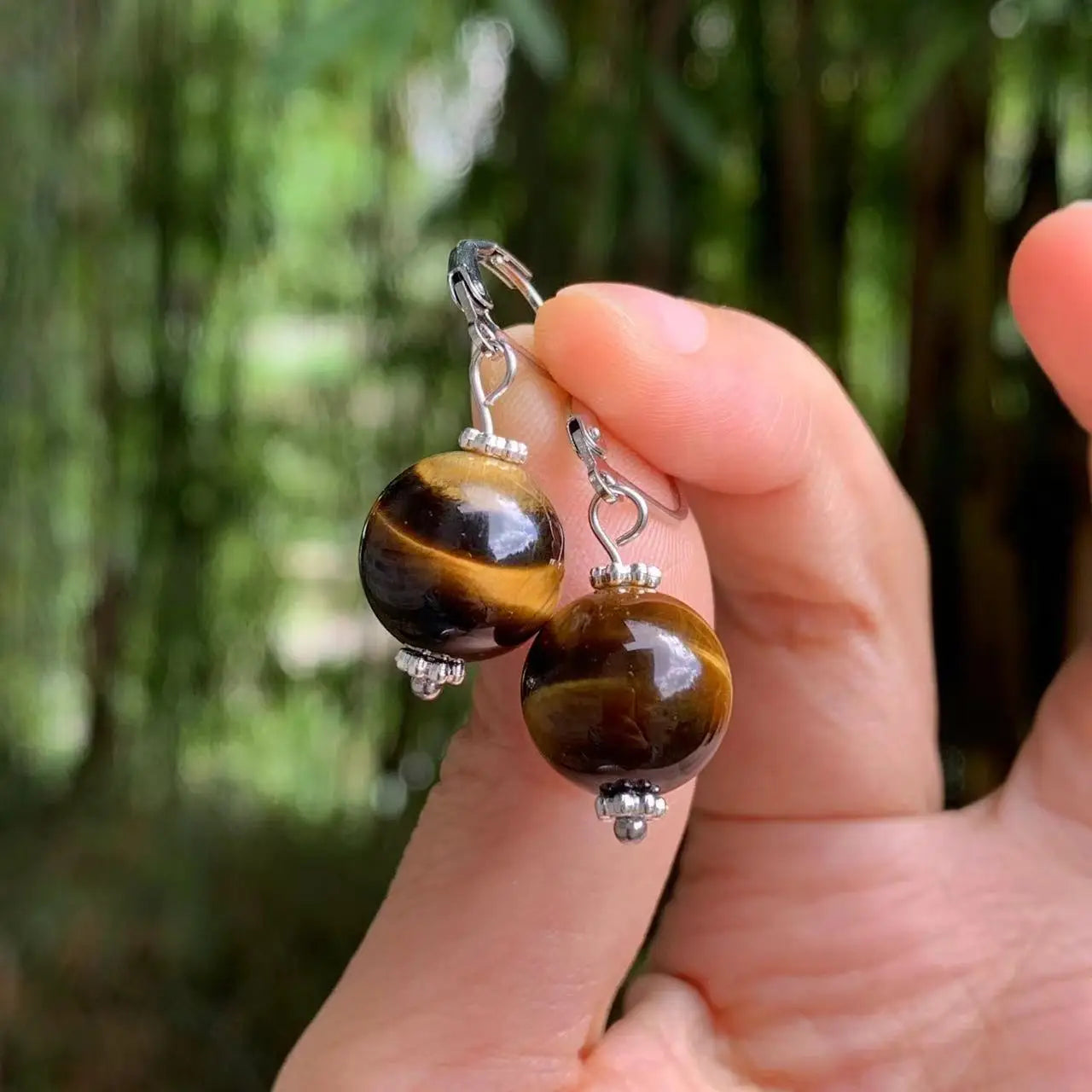 Κρεμαστά Σκουλαρίκια Γυναικεία Μάτι της Τίγρης 