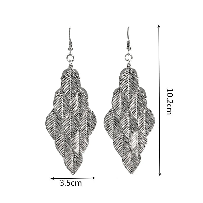 Κρεμαστά Σκουλαρίκια Φύλλα Γυναικεία 