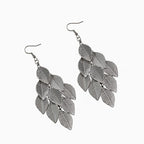 Κρεμαστά Σκουλαρίκια Φύλλα Γυναικεία ασημένια