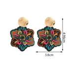 Κρεμαστά Σκουλαρίκια με Πολύχρωμο Λουλούδι