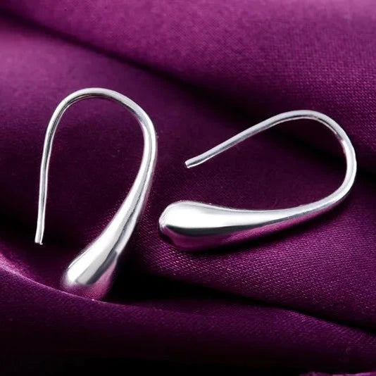 Boucles d'Oreilles Pendantes Goutte d'Eau