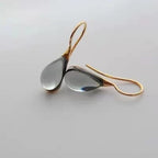 Κρεμαστά Σκουλαρίκια Σταγόνα Νερού σε Χρυσό και Γκρι χρώμα