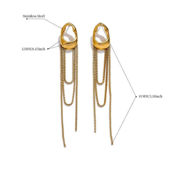 Σκουλαρίκια Κρεμαστά Σταγόνα Νερού για Γυναίκες