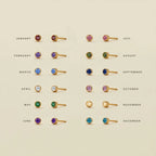 Σκουλαρίκια με Πέτρα Γέννησης 