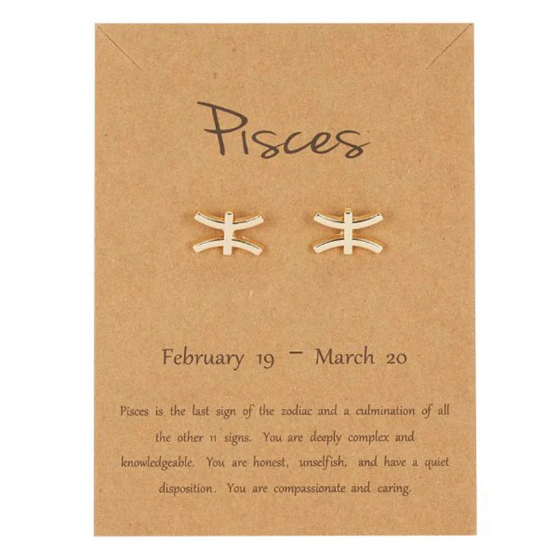 Σκουλαρίκια Ζώδιο 12 Αστερισμοί Ιχθύες