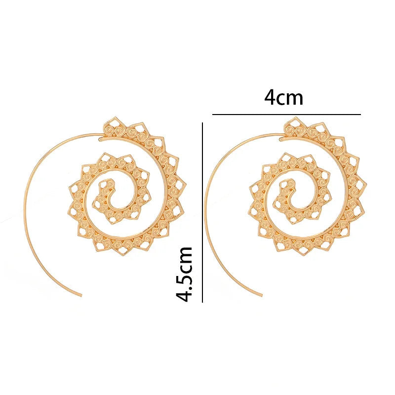 Σκουλαρίκια Σπιράλ Κρίκοι Γυναικεία 