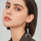 Κρεμαστά Σκουλαρίκια Τριπλή Σελήνη Μαγειρία Wiccan Γυναίκα