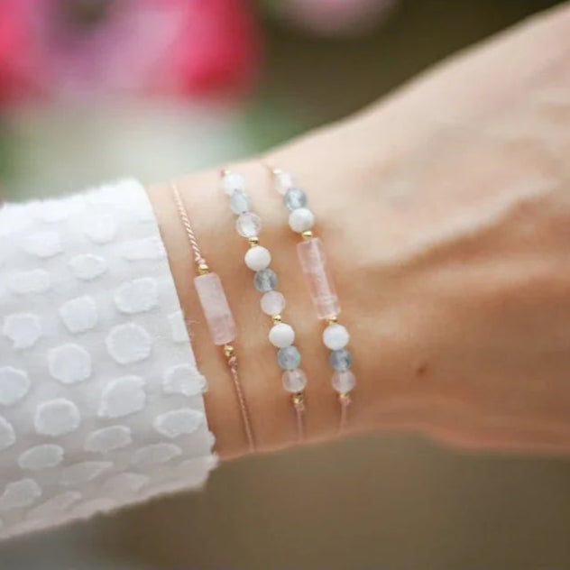 Βραχιόλι με 3 σειρές με Κρύσταλλο Φεγγαρόπετρα