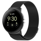 Βραχιόλι Ατσάλινο Μιλάνο με Μαγνήτη Smartwatch Google Pixel Watch 1 & 2  μαύρο