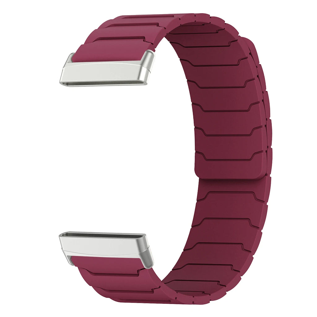 Μαγνητικό βραχιόλι για ρολόι Fitbit Versa 3, Versa 4, Sense 1 και Sense 2 μπορντό